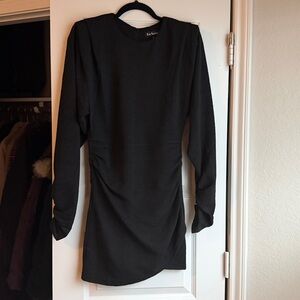 En Saison Textured Black Cocktail Dress